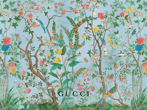 gucci flora print wallpaper